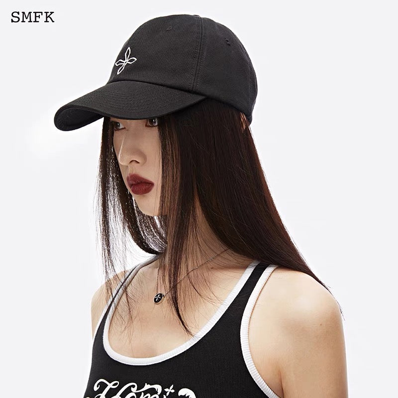 Compass Black Night Flower Vintage Baseball Cap Black