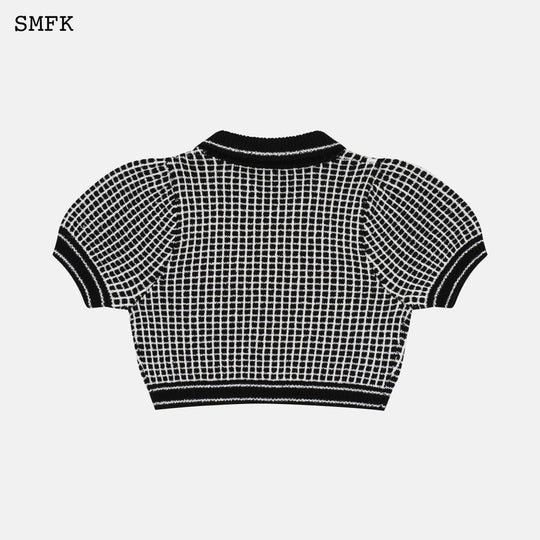 Compus Black and White Checkered Polo