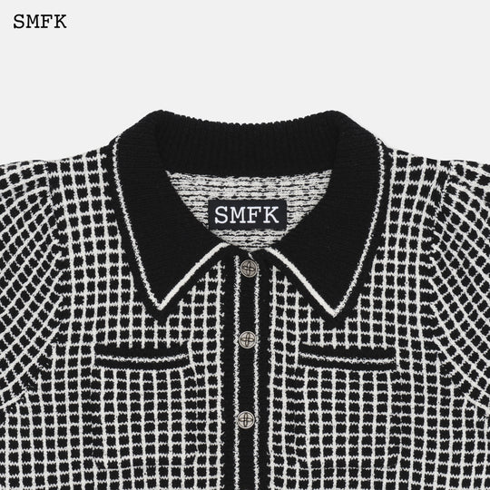 Compus Black and White Checkered Polo