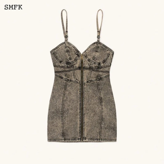 COMPASS RIDER DENIM SHORT DRESS SUNSET