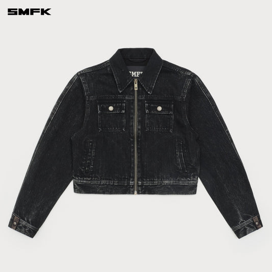 COMPASS CROSS CLASSIC KNIGHT JACKET BLACK DENIM