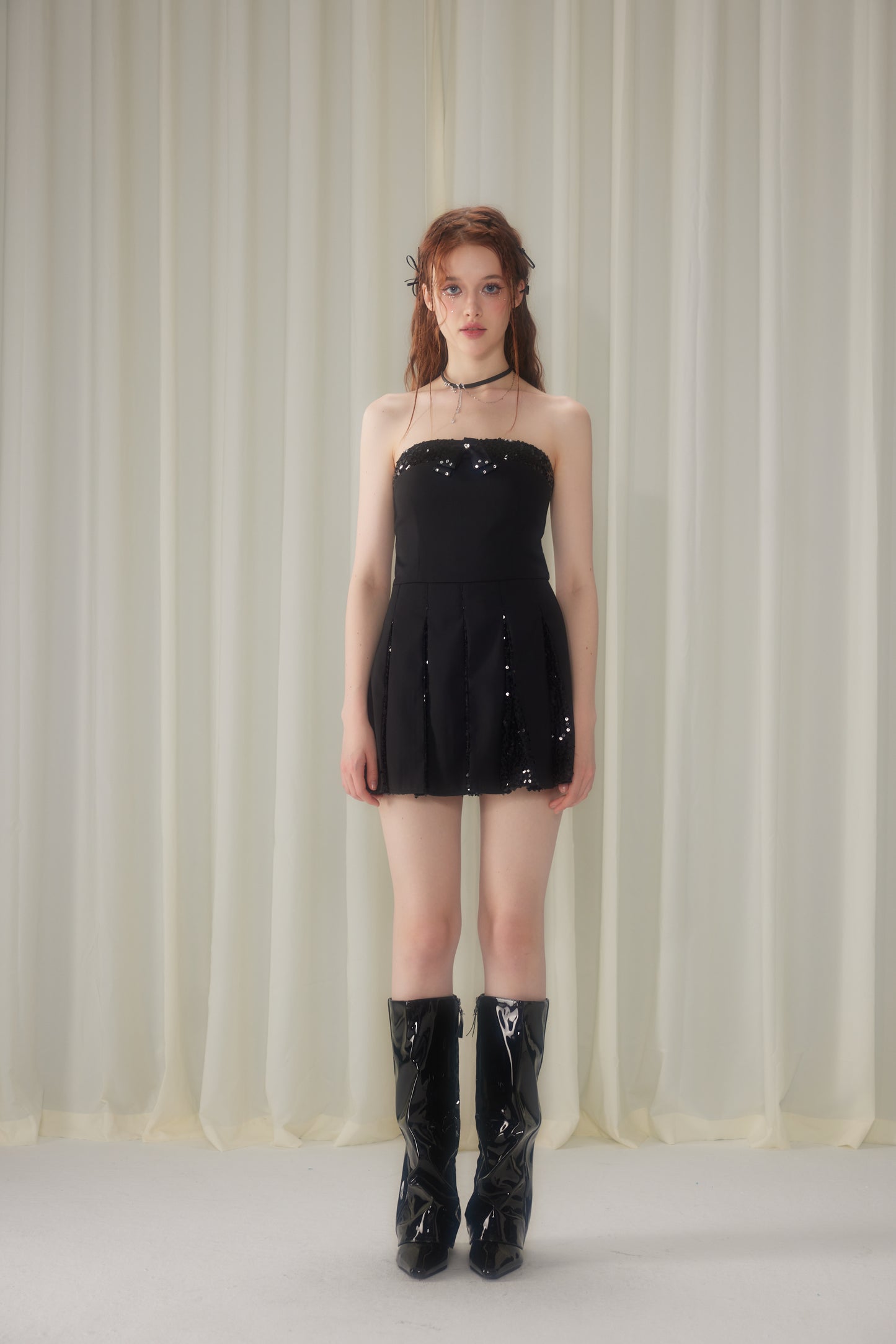 Sequin Mini Dress Black