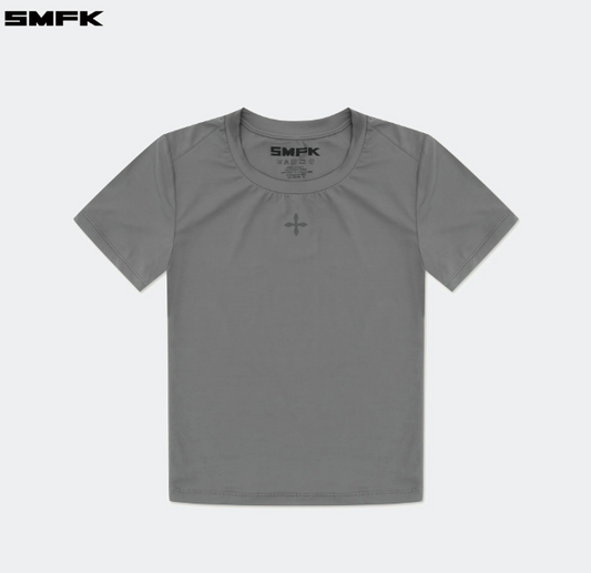 Compass Hug Skin-Tight Fitting Tee Dark Gray