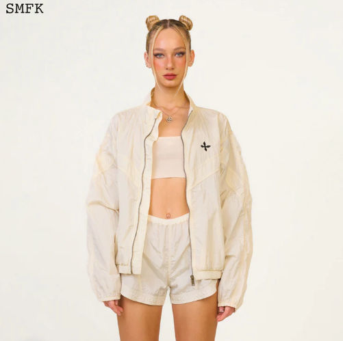 ANCIENT MYTH VIPER ALLOY LOOSE TRAINING JACKET WHITE