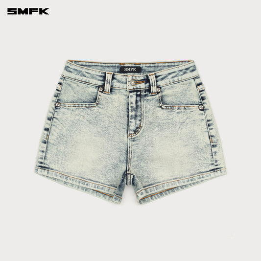 COMPASS DANCER CROSS CLASSIC DANCE COMPANY DENIM SHORTS SNOW WHITE
