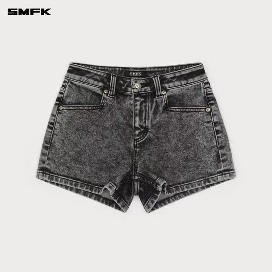 COMPASS DANCER CROSS CLASSIC DANCE COMPANY DENIM SHORTS DUSTY GRAY