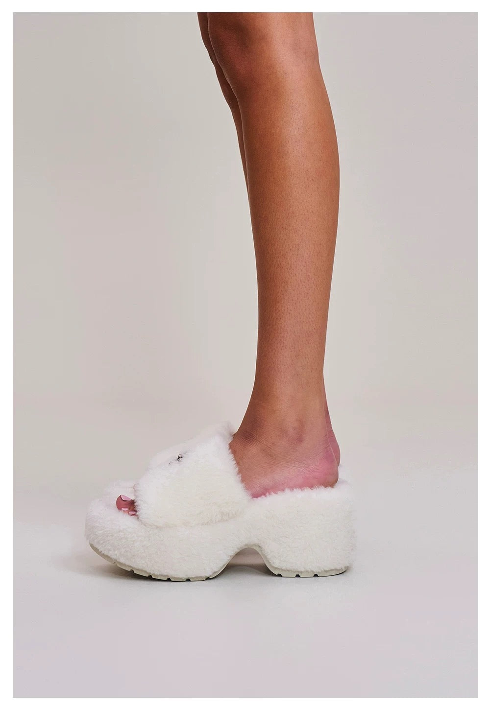 COMPASS MODE WOOL SHEARLING UNITY SLIPPER/HIGH/WHITE/S0004WF