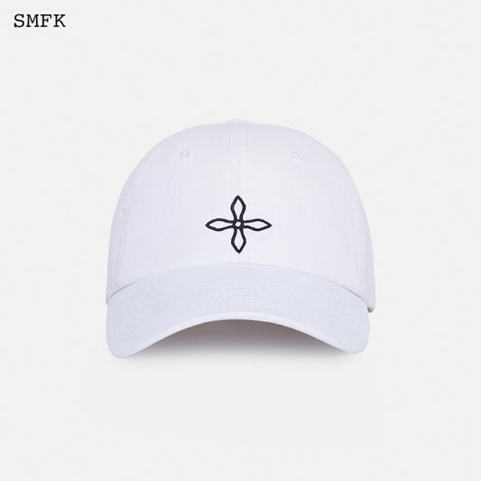 Compass Black Night Flower Vintage Baseball Cap White