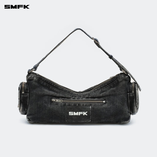 COMPASS HIPS DENIM SHORT BAG BLACK