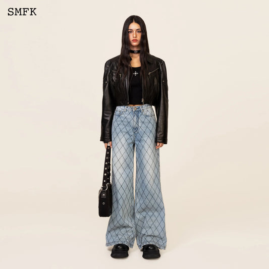 Wildworld Fence Loose Blue Denim Jeans