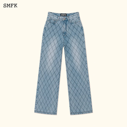 Wildworld Fence Loose Blue Denim Jeans