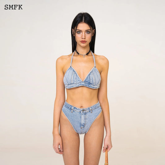 SMFK WILDWORLD RIDER DENIM BIKINI SKY BLUE