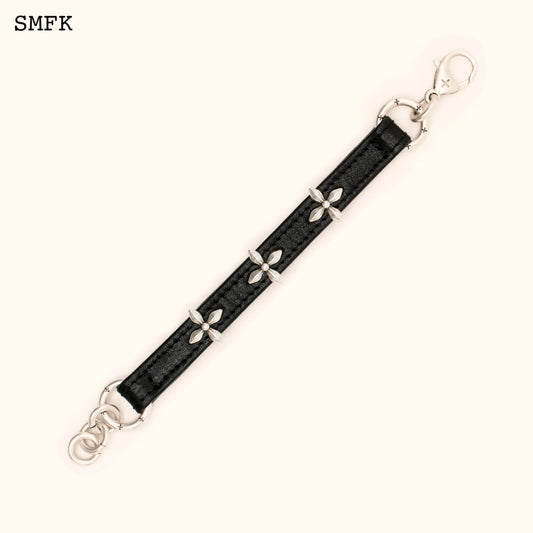 SMFK COMPASS BLACK GARDEN LEATHER WRISTBAND
