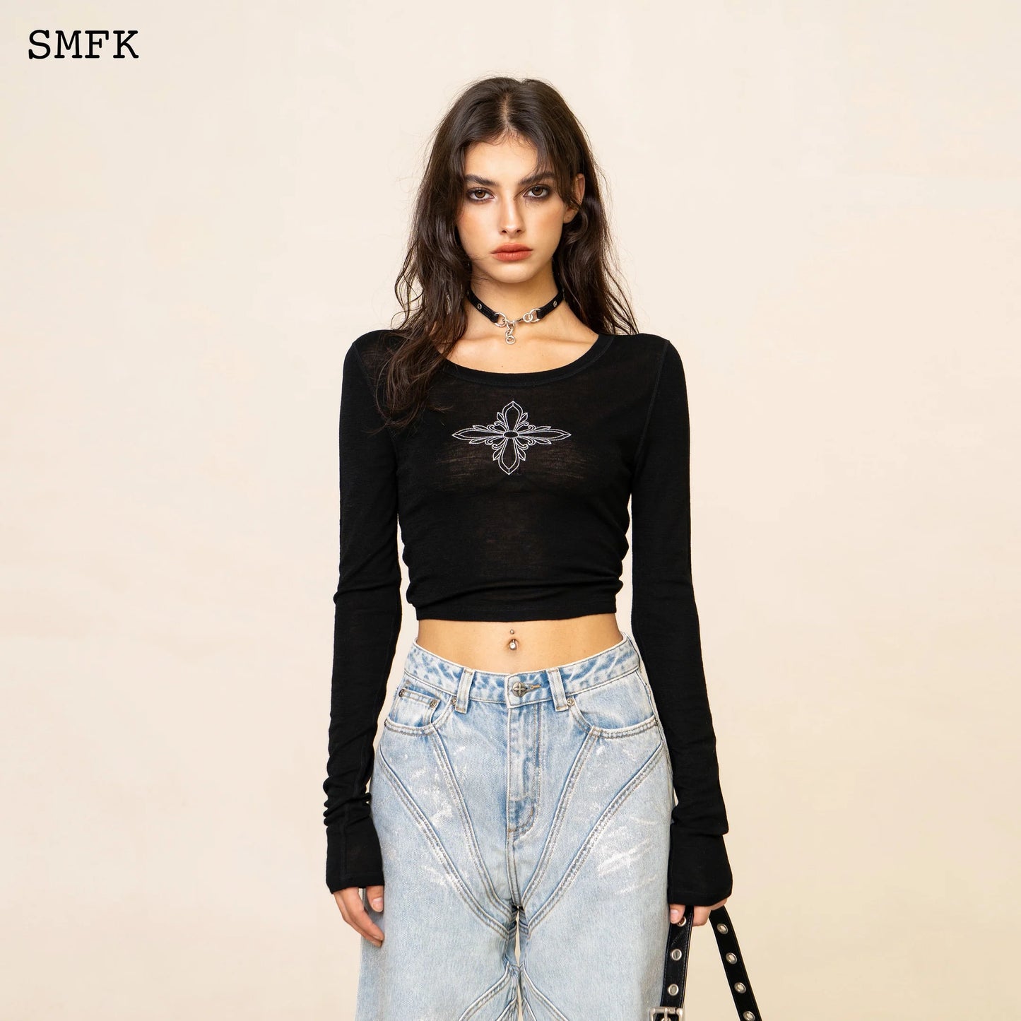 Wildworld Black Dancer Woolen Top