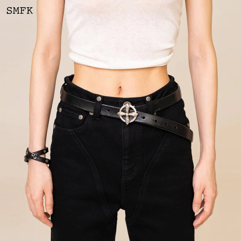 Compass Handmade Black Belt