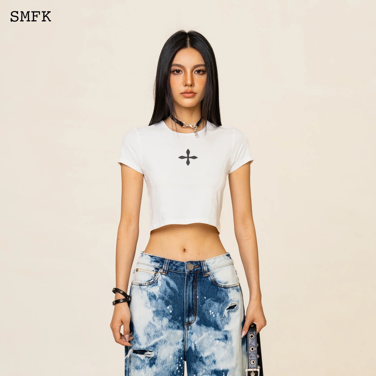 Compass Cross Sport Tights Tee In White