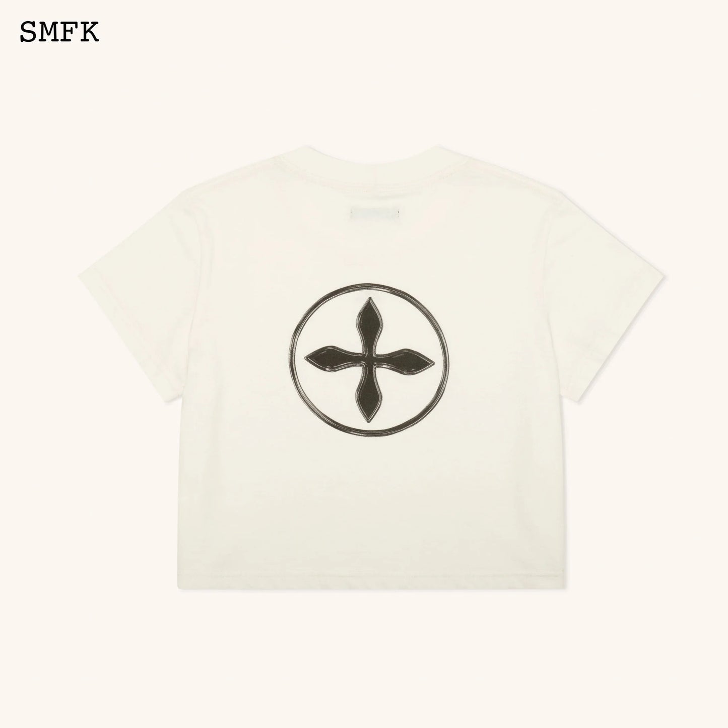 Compass Cross Slim-Fit Tee In White
