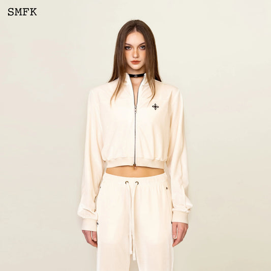 SMFK COMPASS ROVE TRAINING JACKET WHITE VELVET