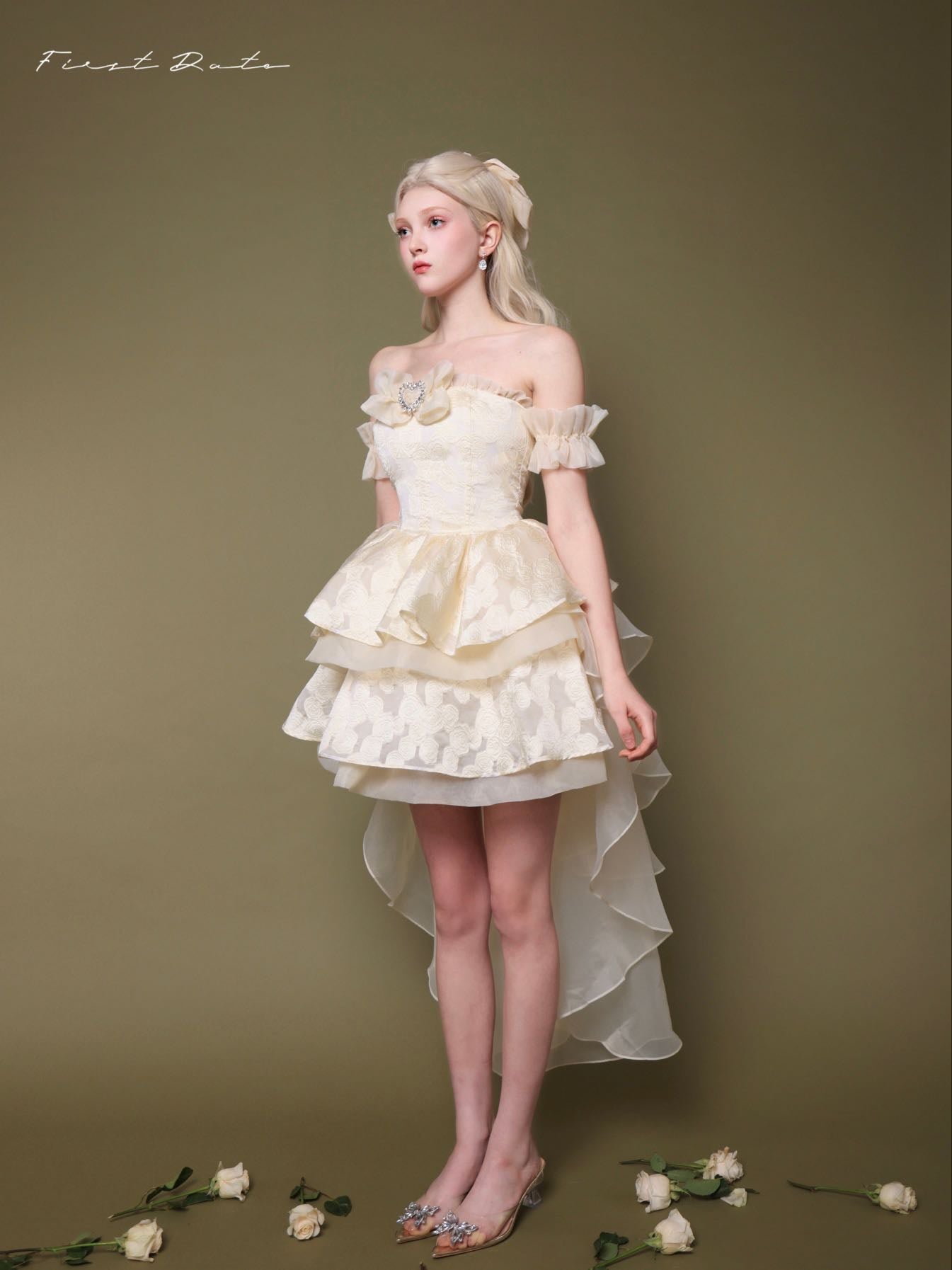 FIRST DATE Isabella Lace-Up Back Princess Gown