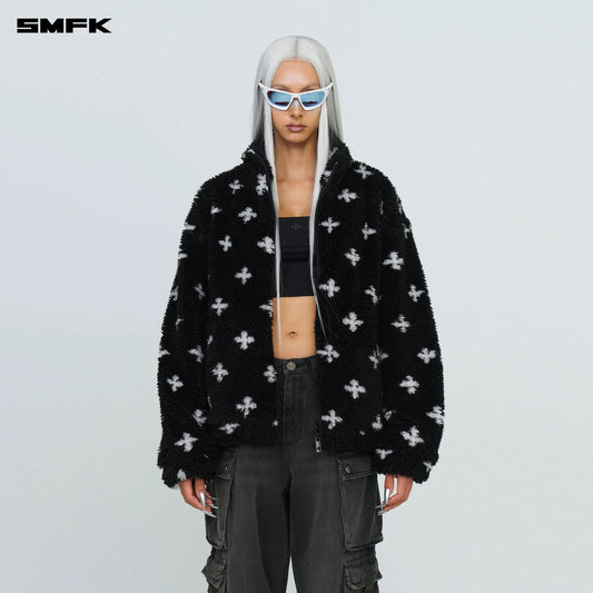 SMFK COMPASS BLACK GARDEN OUTDOOR FURRY JACKET