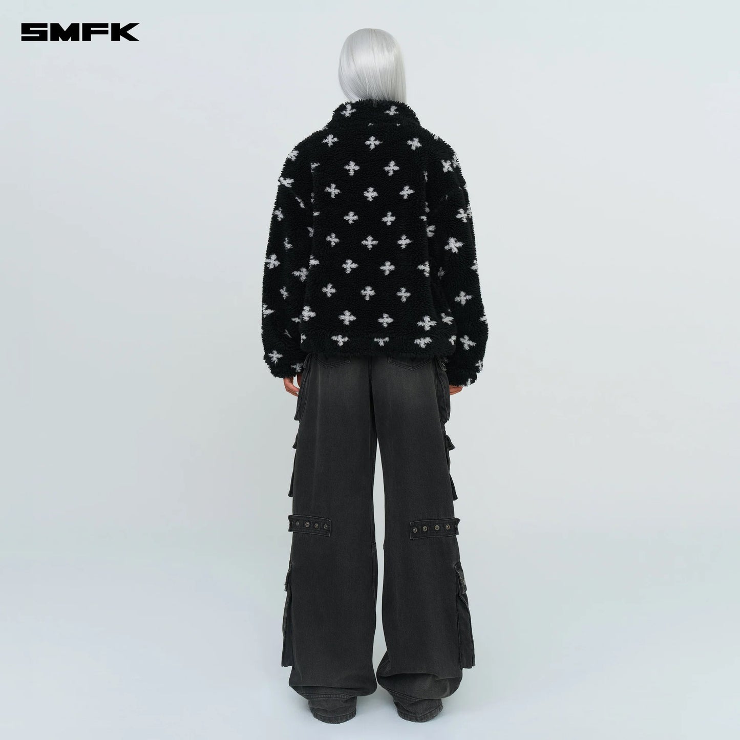 SMFK COMPASS BLACK GARDEN OUTDOOR FURRY JACKET