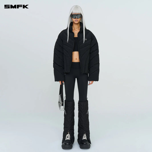 SMFK FUTURE STORM WIDE DOWN PUFF JACKET IN BLACK