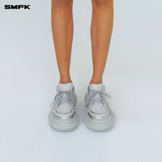 SMFK FUTURE RIPPLE HIGH-HEELED SNEAKER IN GRAY