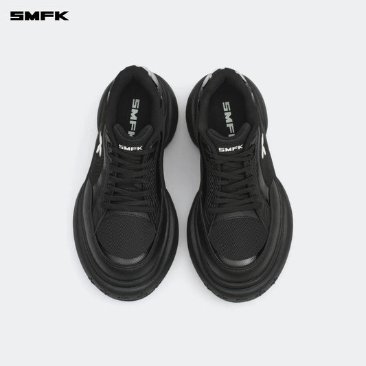 SMFK FUTURE RIPPLE THICK-SOLED SNEAKER IN BLACK