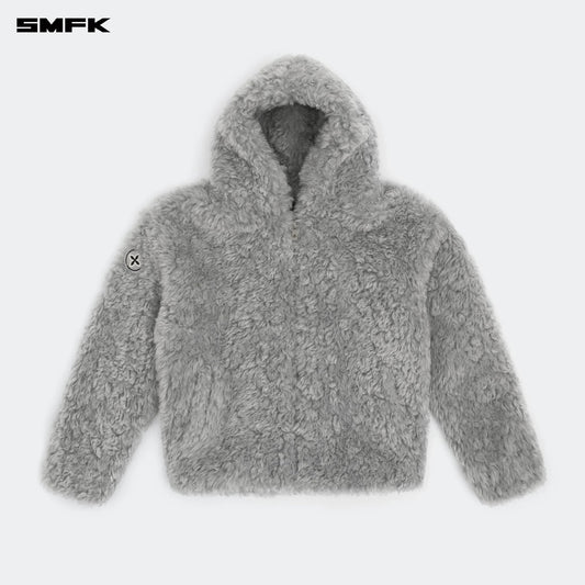 COMPASS SNOWMAN CLASSIC FAUX FUR JACKET GRAY
