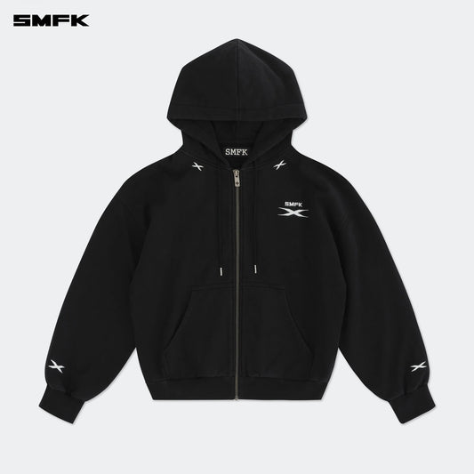 FUTURE GENES LOOSE HOODIE JACKET BLACK