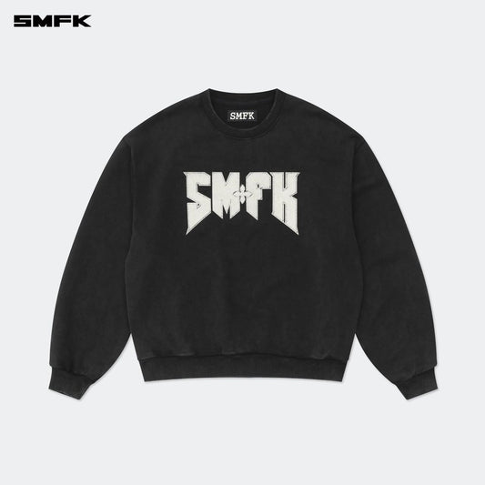 COMPASS METAL ROCK RETRO LOOSE SWEATSHIRT