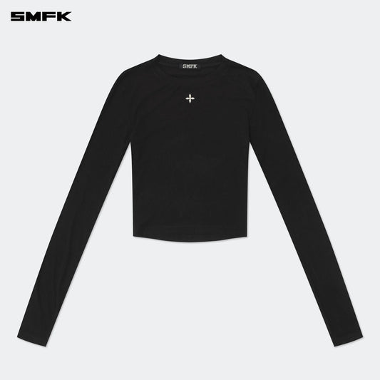 COMPASS HUG TIGHT SPORTS TOP IN BLACK