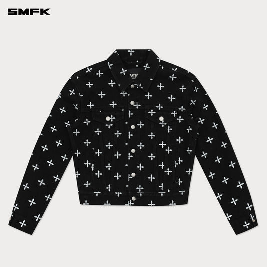 COMPASS GARDEN ETERNAL GARDEN DENIM JACKET BLACK GARDEN