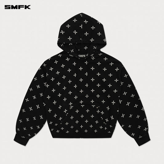 COMPASS BLACK GARDEN WIDE HOODIE - BLACK GARDEN