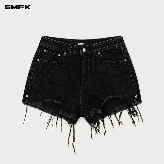 COMPASS CROSS CLASSIC WILD DENIM SHORTS IN BLACK