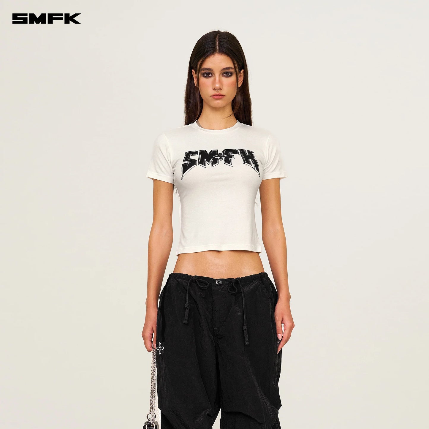 SMFK COMPASS METAL ROCK SLIM-FIT TEE WHITE
