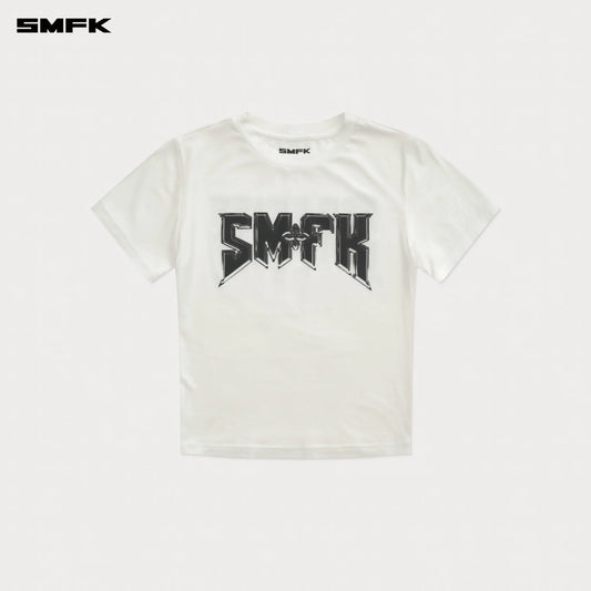 SMFK COMPASS METAL ROCK SLIM-FIT TEE WHITE