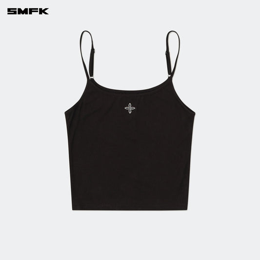 COMPASS HUG EXTRA-LONG SPORTS STRAP TOP BLACK