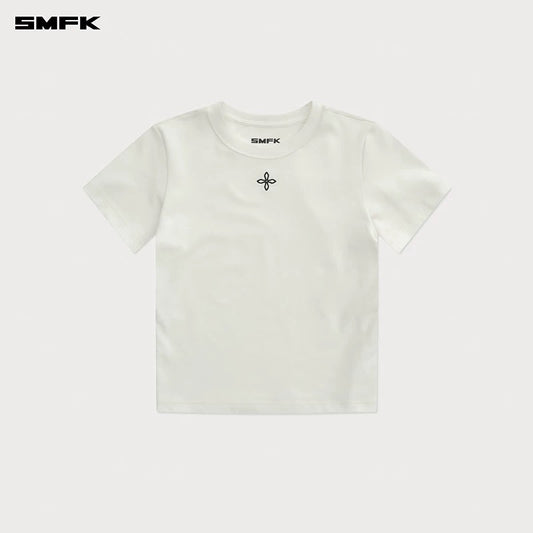 COMPASS CLASSIC CROSS CHAIN WHITE SLIM FIT SPORTS TEE