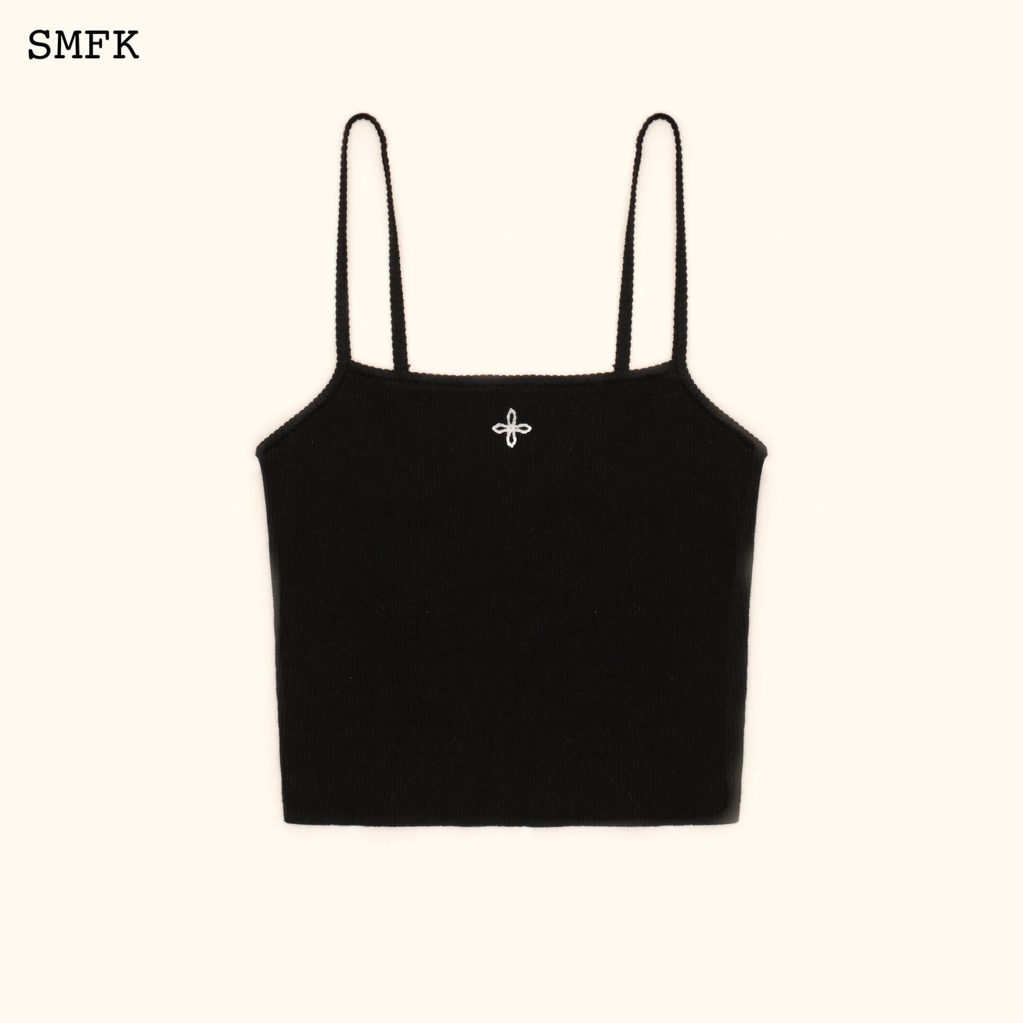 Wildworld Cross Riding Knitted Vest Top in Black