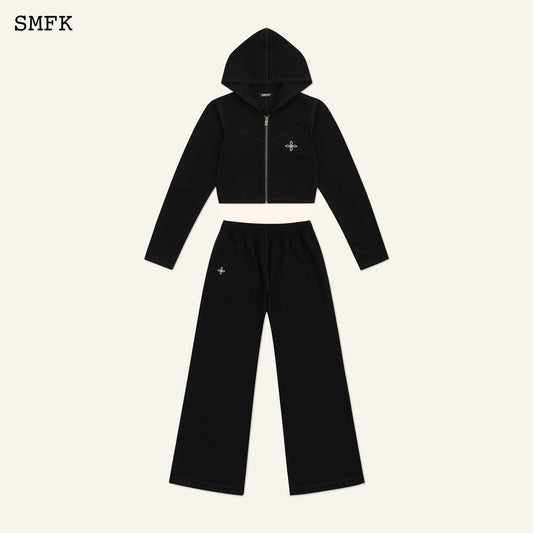 Compass Rove Jogging Sport Suit In Black
