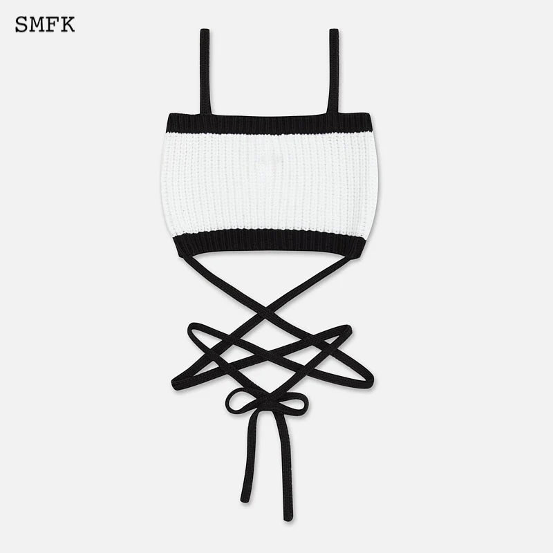 Mermaid Vintage Knitted Camisole White