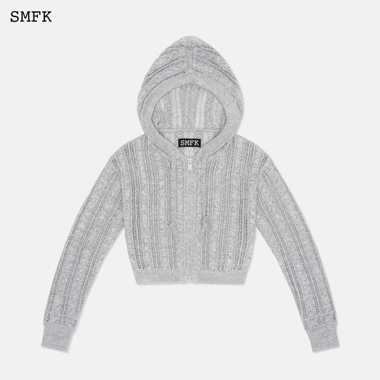 Wilderness Grey Starlight Knitted Hoodie