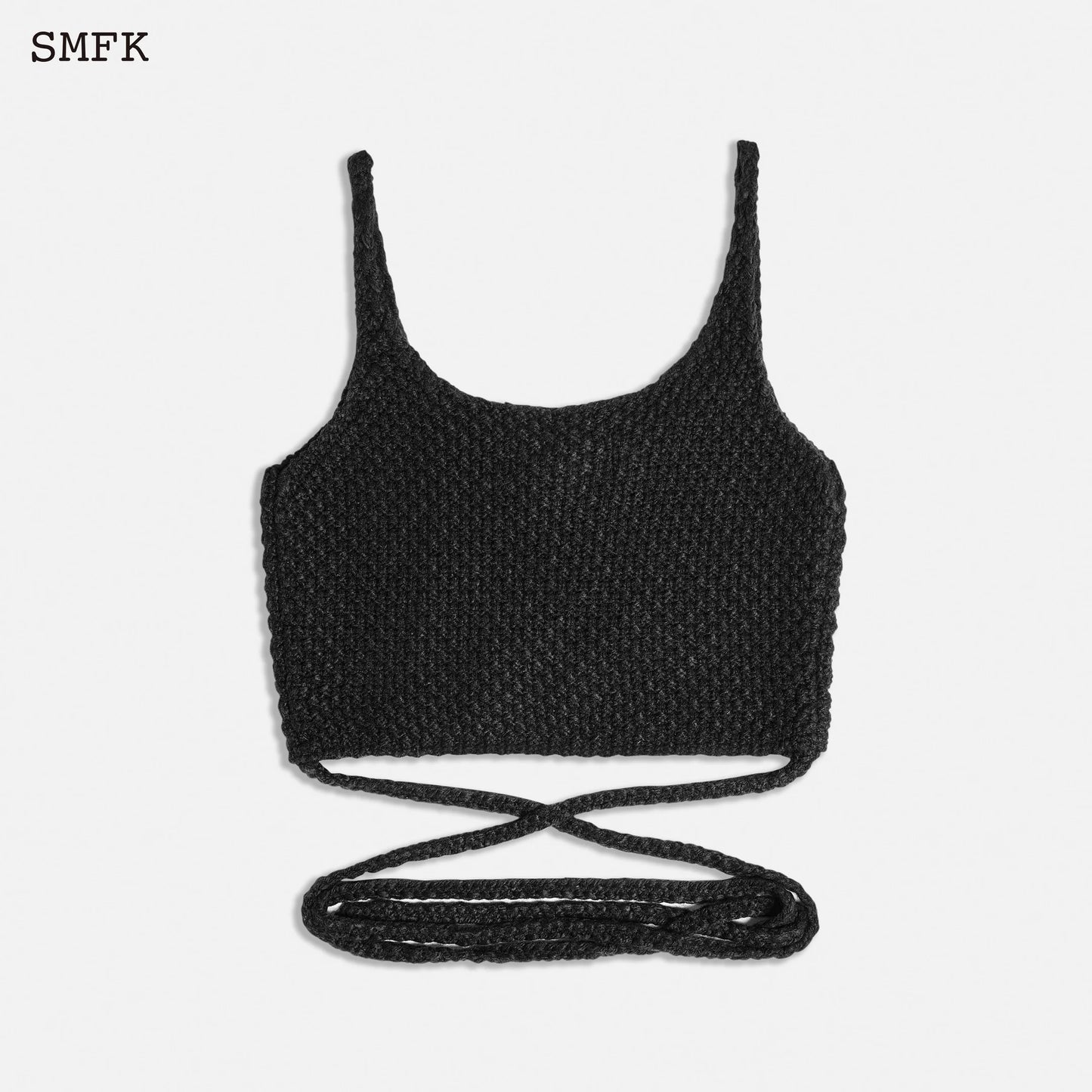 Mermaid Wool Knitted Vest Black