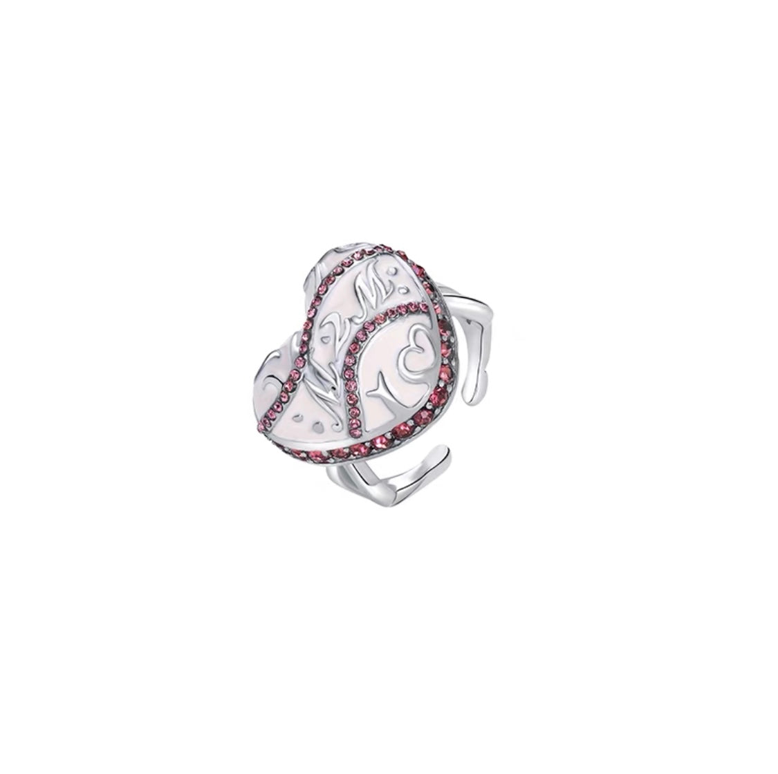 Vintage Heart Enamel Ring