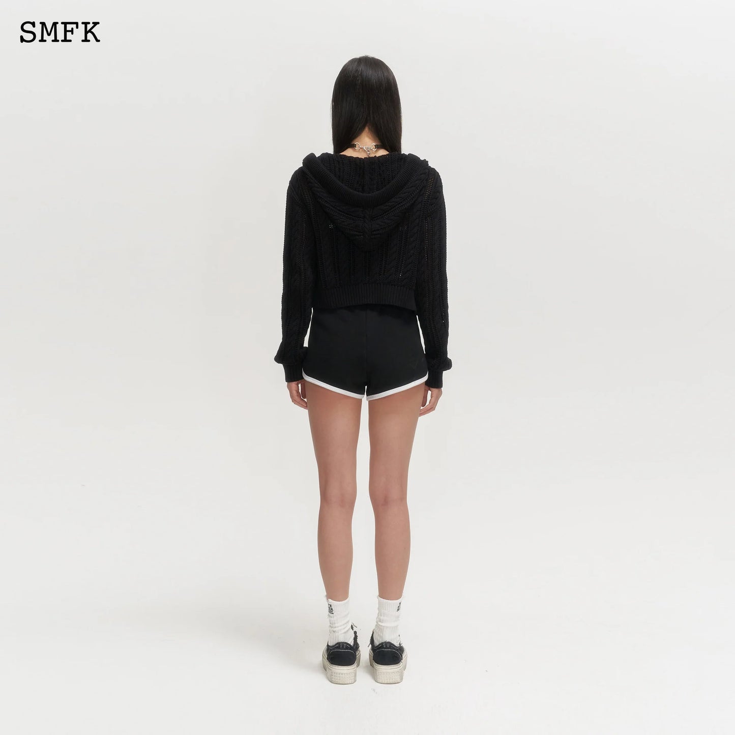 Wilderness Black Knitted Hoodie