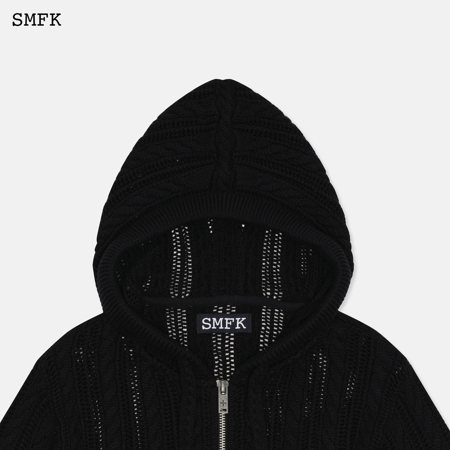 Wilderness Black Knitted Hoodie