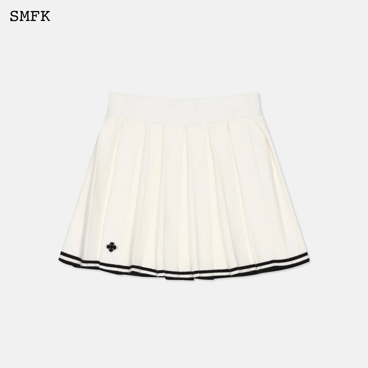 Compass Academy White Cashmere Pleated Skirt