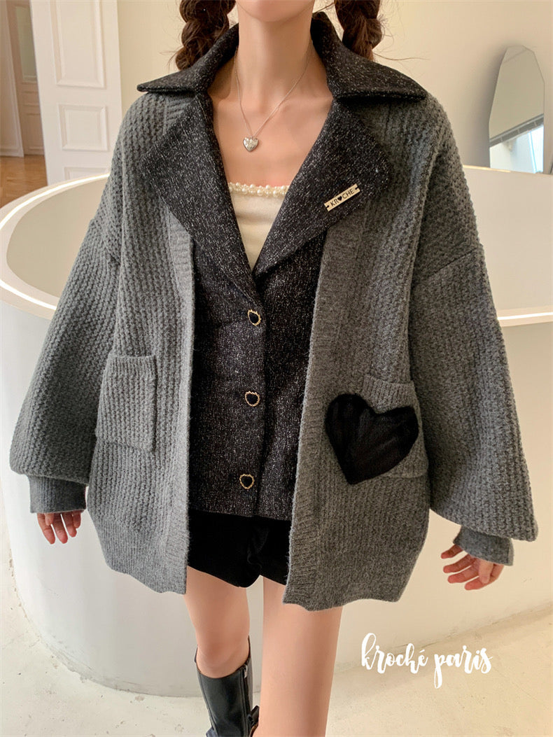 Two-piece Knit Coat