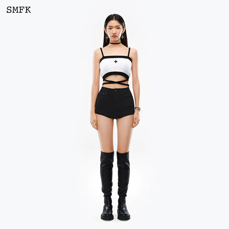Mermaid Vintage Knitted Camisole White